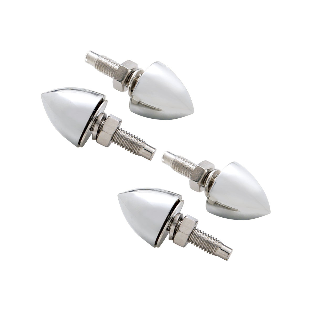 Chrome Bullet License Plate Fastener (4-Pack)