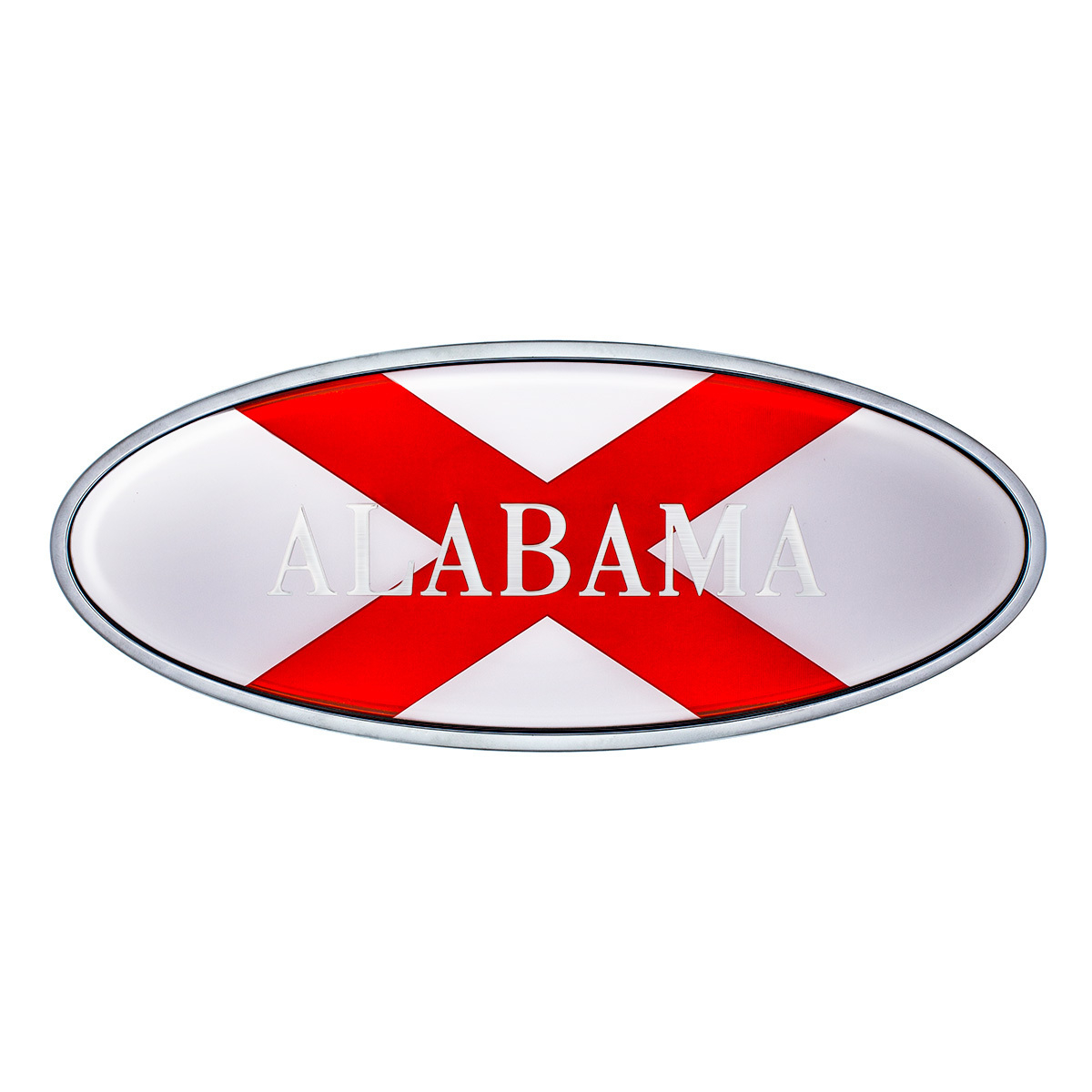Chrome Die Cast Alabama Flag Emblem