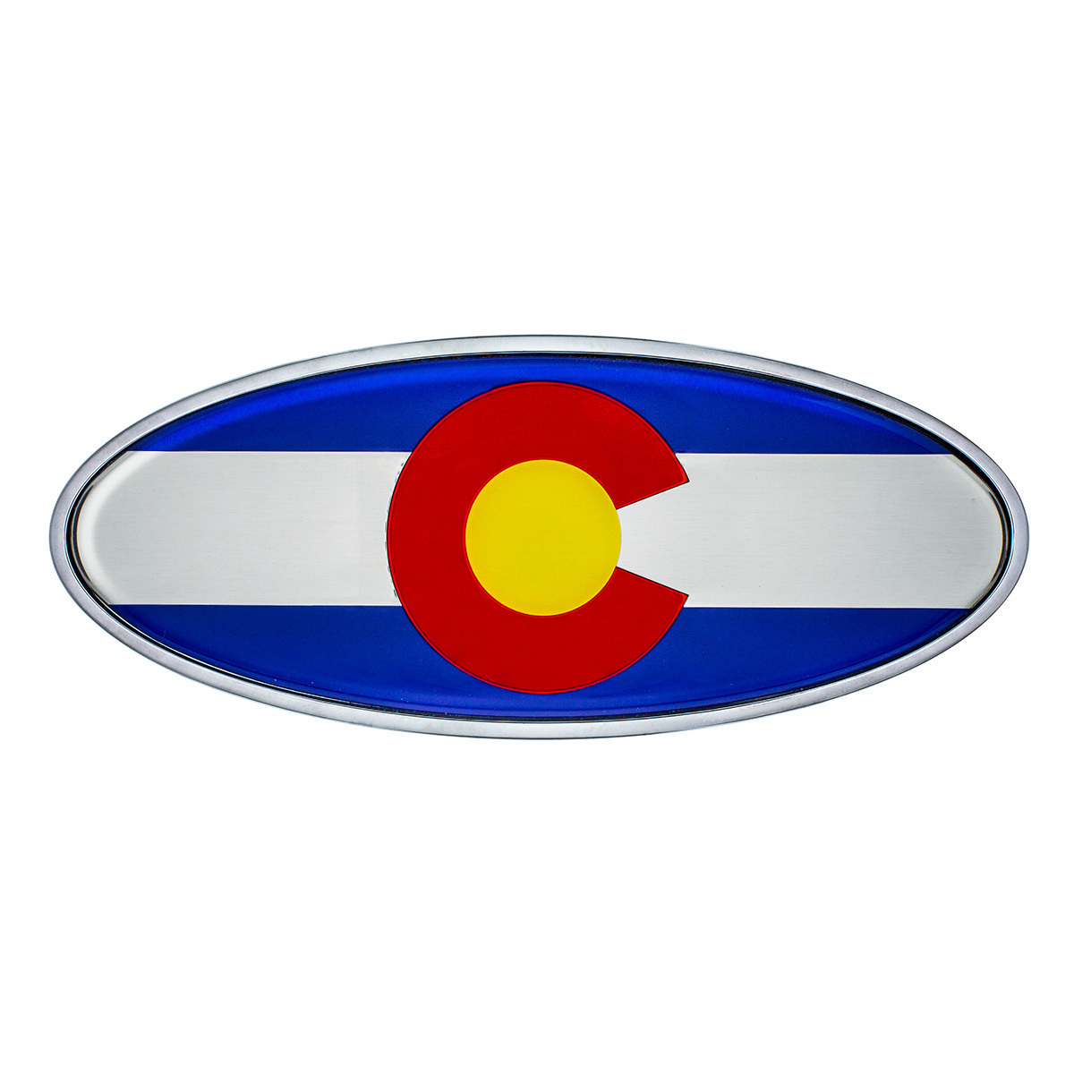 Chrome Die Cast Colorado Flag Emblem