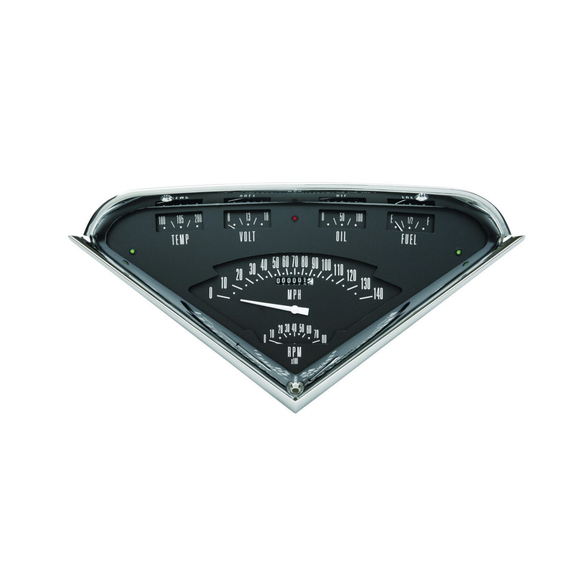Tach Force Gauge Package, Black For 1955-59 Chevy Truck