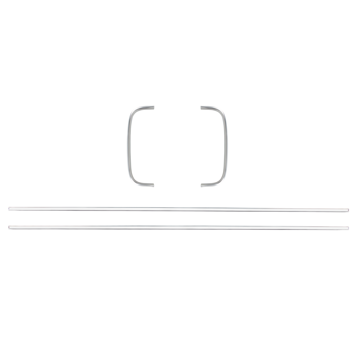 Polished Aluminum Grille Trim Molding Kit For 1966-77 Ford Bronco