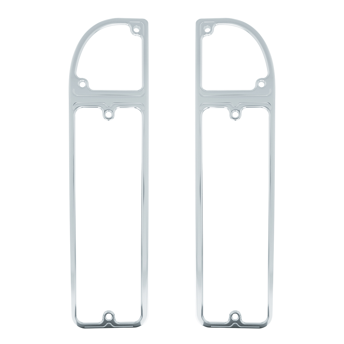 Clear Anodized Billet Aluminum Tail Light Bezels For 1967-1972 Chevrolet & GMC Fleetside Trucks (Pai
