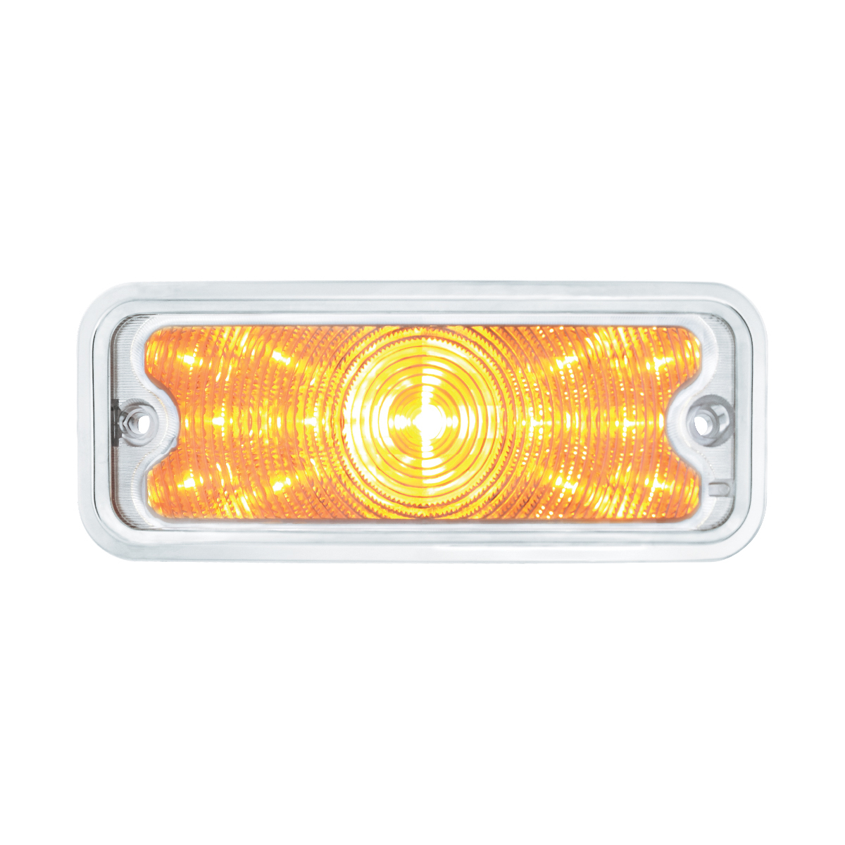 17 Amber LED Front Parking Light With SS Trim For 1973-80 Chevy & GMC Truck, L/H - Clear Lens