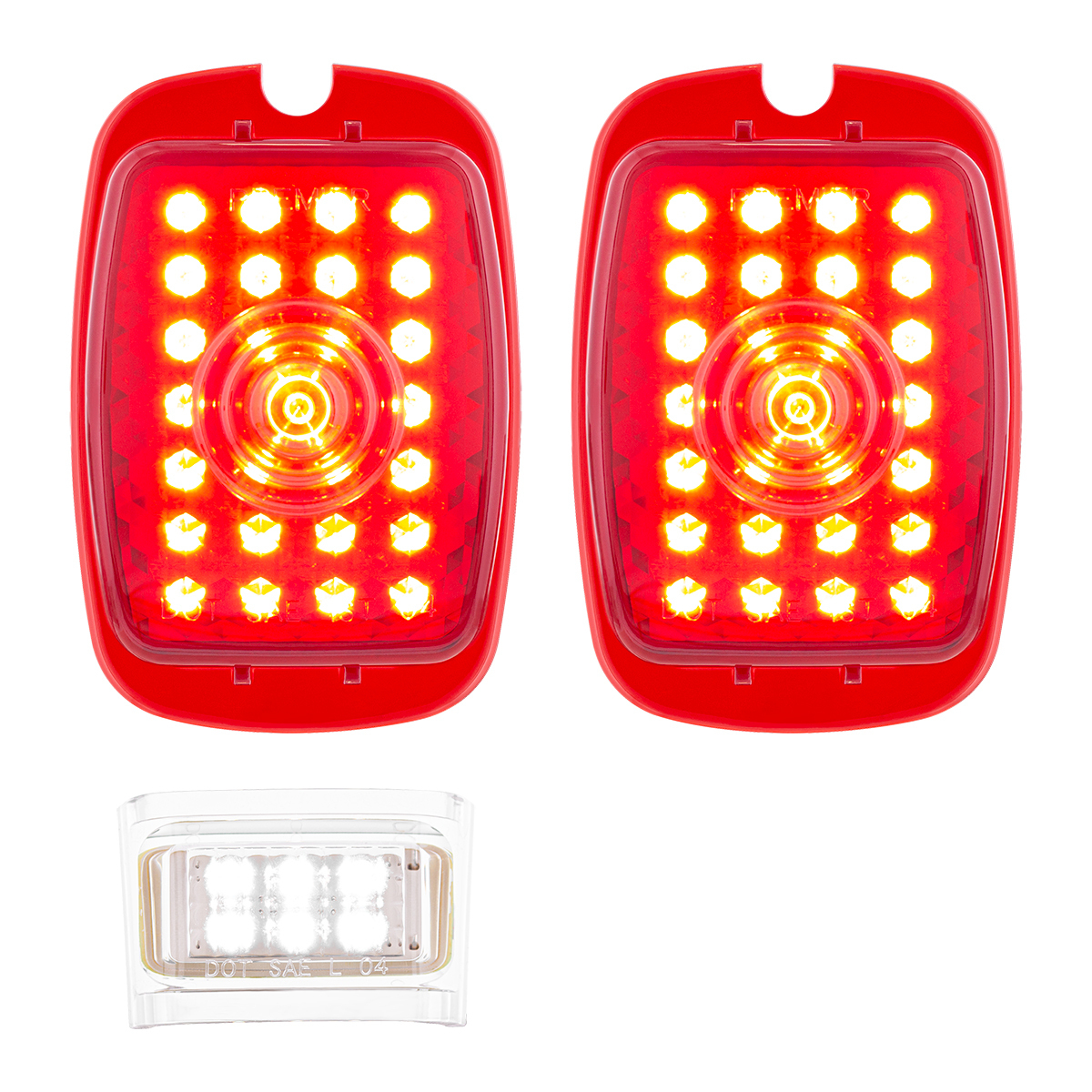 27 LED Tail Light With 6 LED LP Light Set For Chevy Passenger Car (1937-1938) & Truck (1940-1953) (P