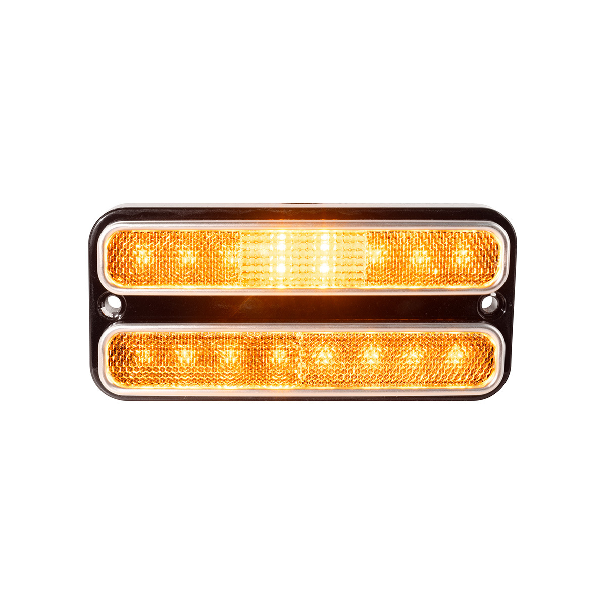18 LED Side Marker Light With Stainless Steel Trim For 1968-1972 Chevrolet & GMC Truck-Amber LED/Cle