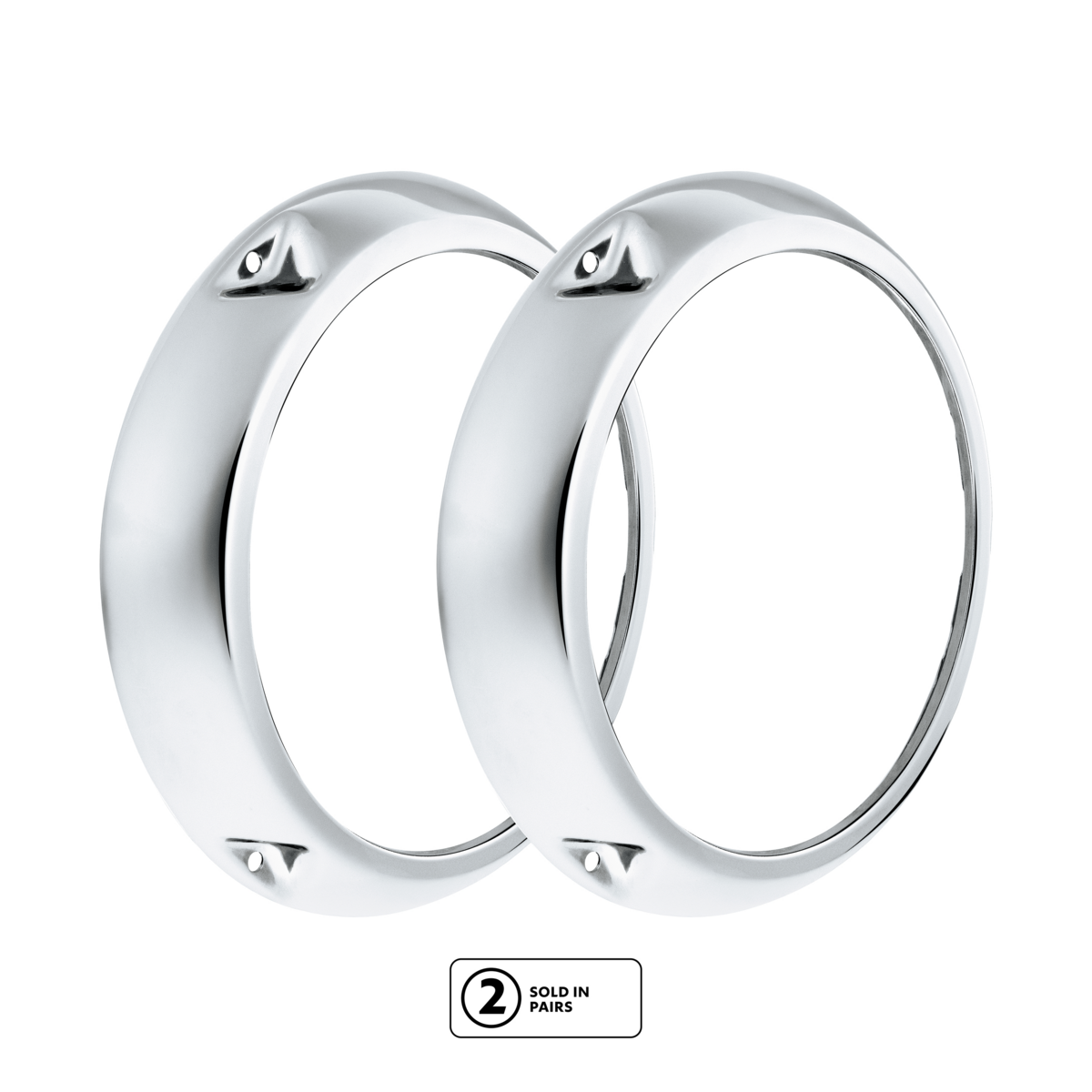 Headlight Bezel Without Notches For 1966-1970 Ford Bronco-Chrome(Pair)