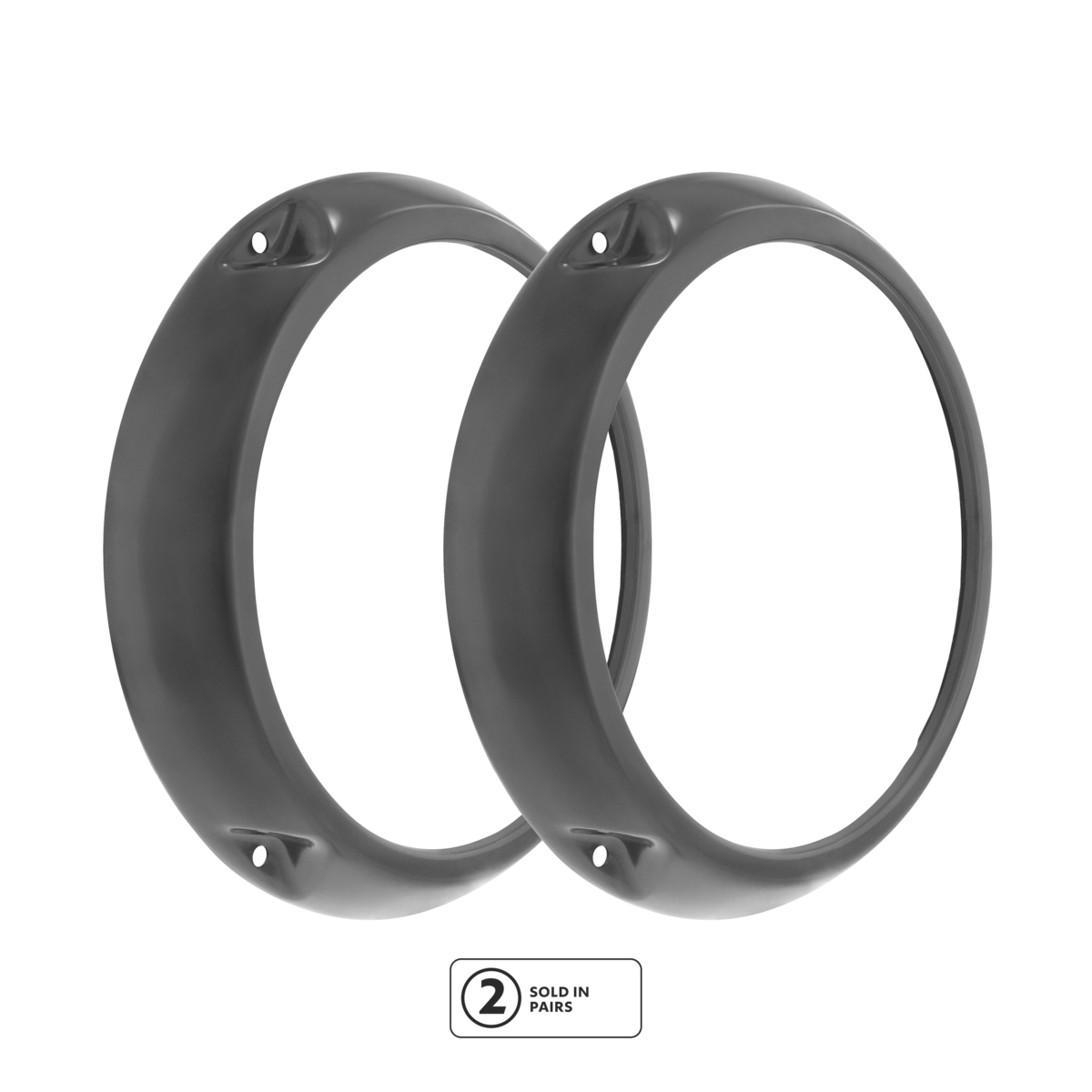 Headlight Bezel Without Notches For 1966-1970 Ford Bronco-Black(Pair)