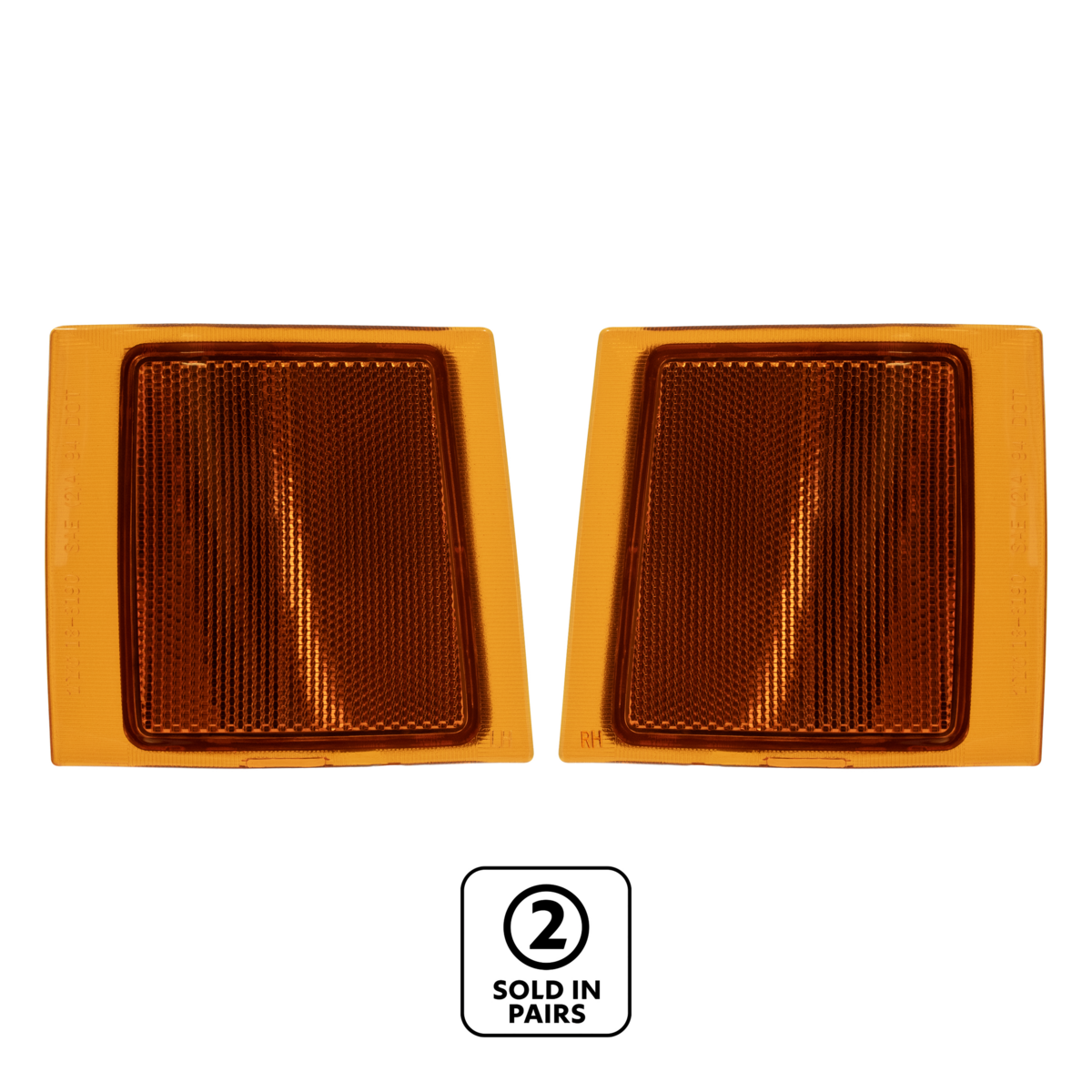 Front Side Marker Reflectors For 1994-2002 Chevrolet Truck (Pair)
