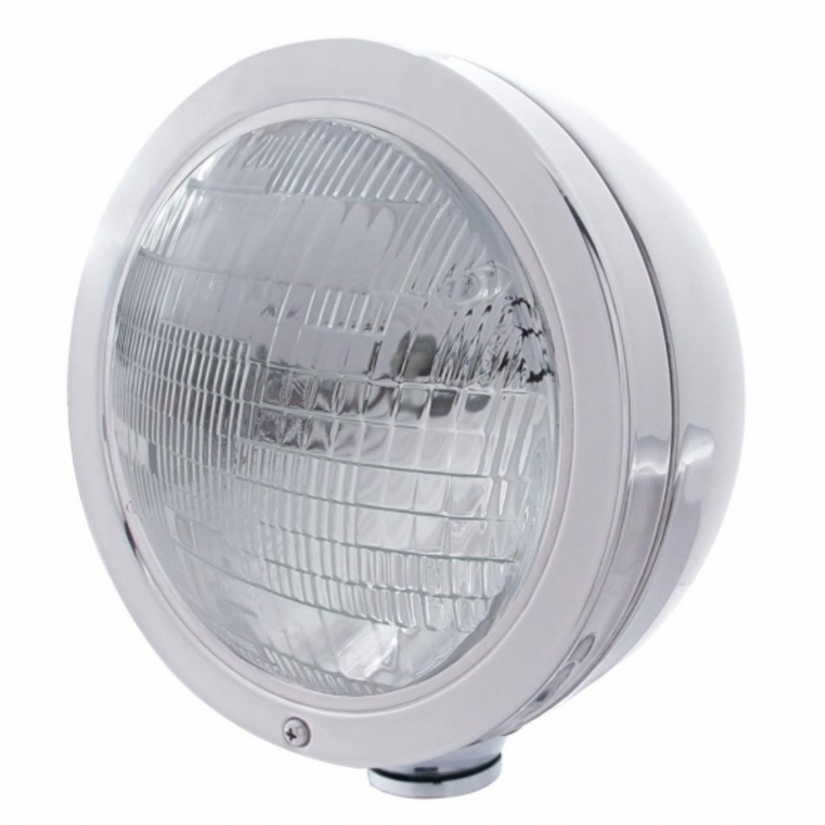 Stainless Steel "Bullet" Classic Headlight 6014 Bulb