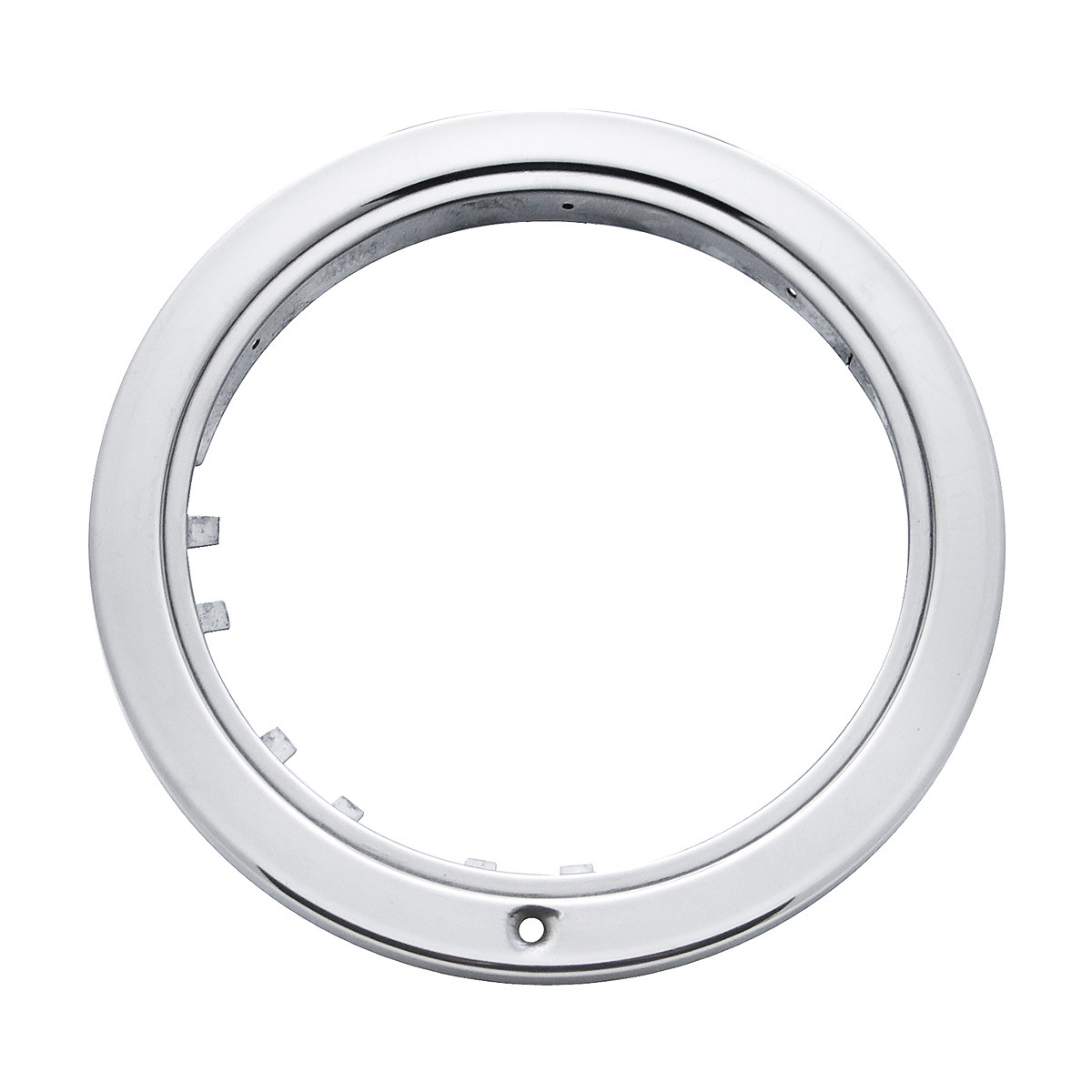 Stainless "Bullet" Headlight Bezel Without Turn Signal Cutout (Card)