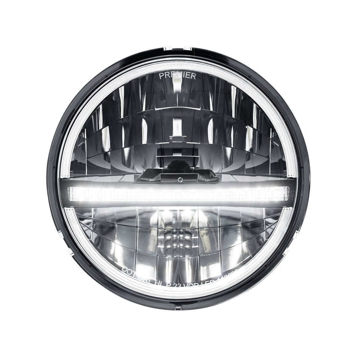 ULTRALIT - 20 High Power LED 5-3/4" Headlight With LED DRL/Position Light - Black