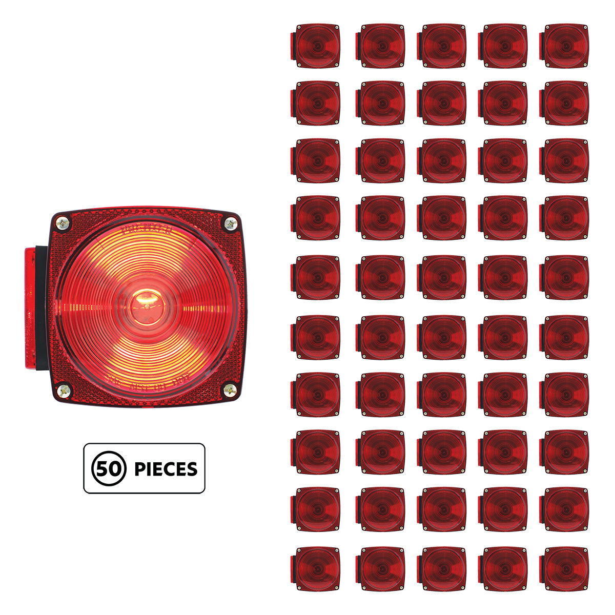 Under 80" Wide Combination Trailer Light With License Light (50 Pcs)