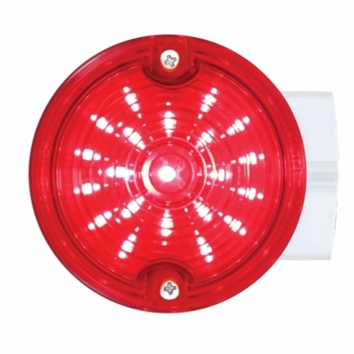 21 LED 3-1/4" Signal Light For Harley Motorcycle With Housing - Red LED/Red Lens