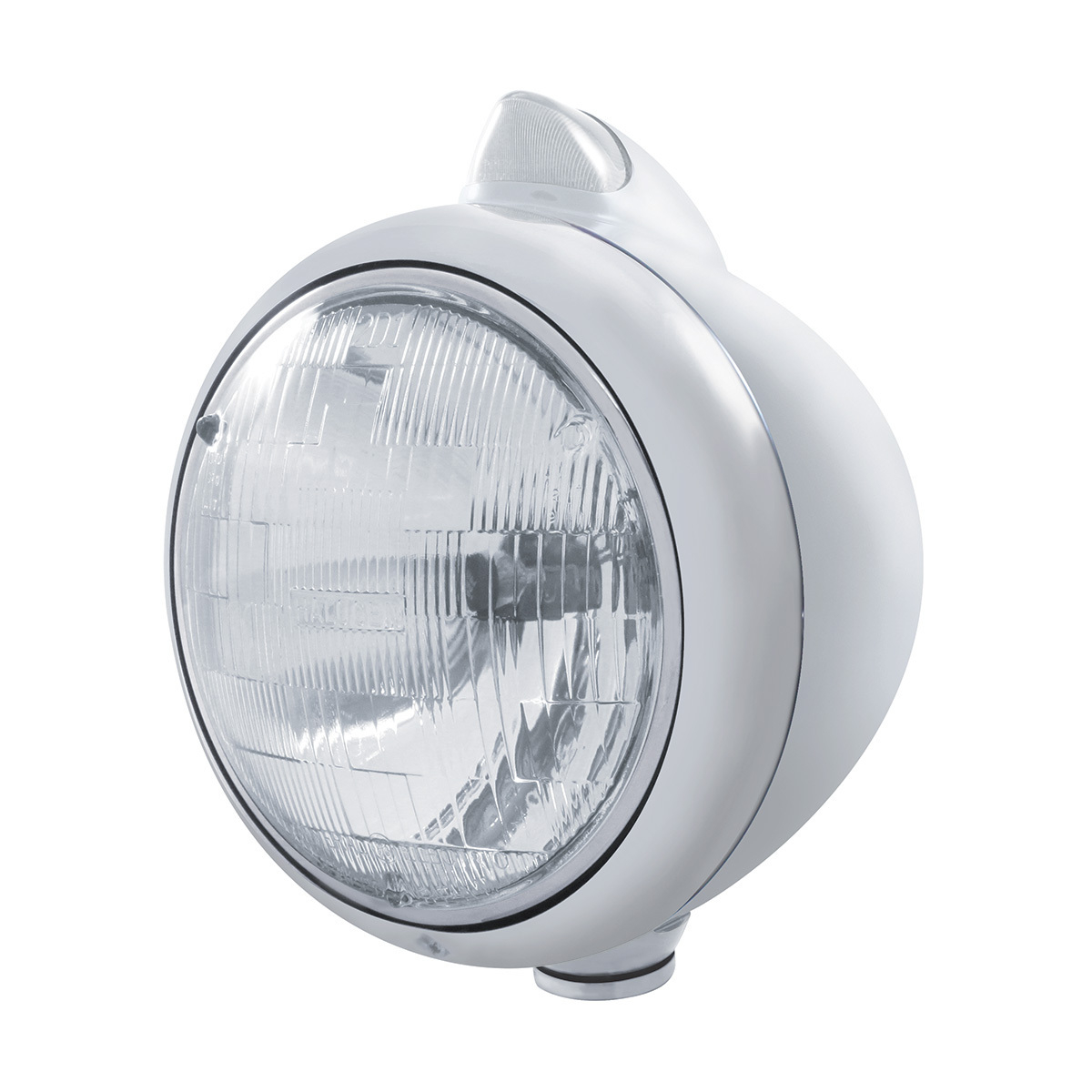 Chrome Guide 682-C Headlight H6024 & Original Style LED Signal - Clear Lens