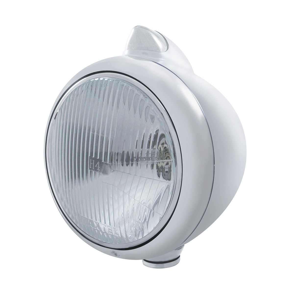 Chrome Guide 682-C Headlight H4 & Original Style LED Signal - Clear Lens