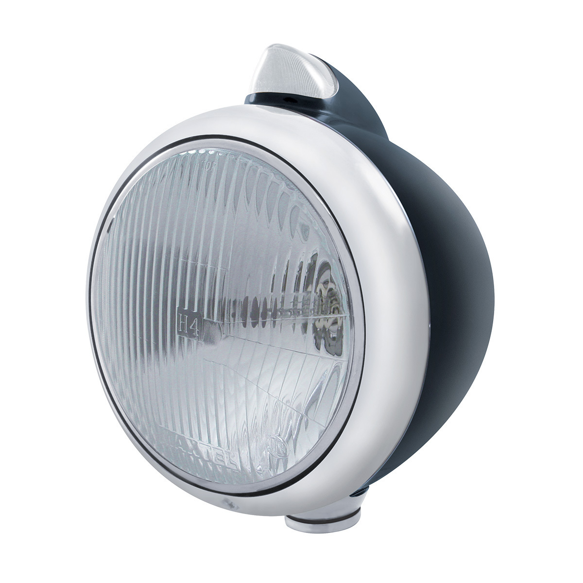 Black Guide 682-C Headlight H4 & Original Style LED Signal - Clear Lens