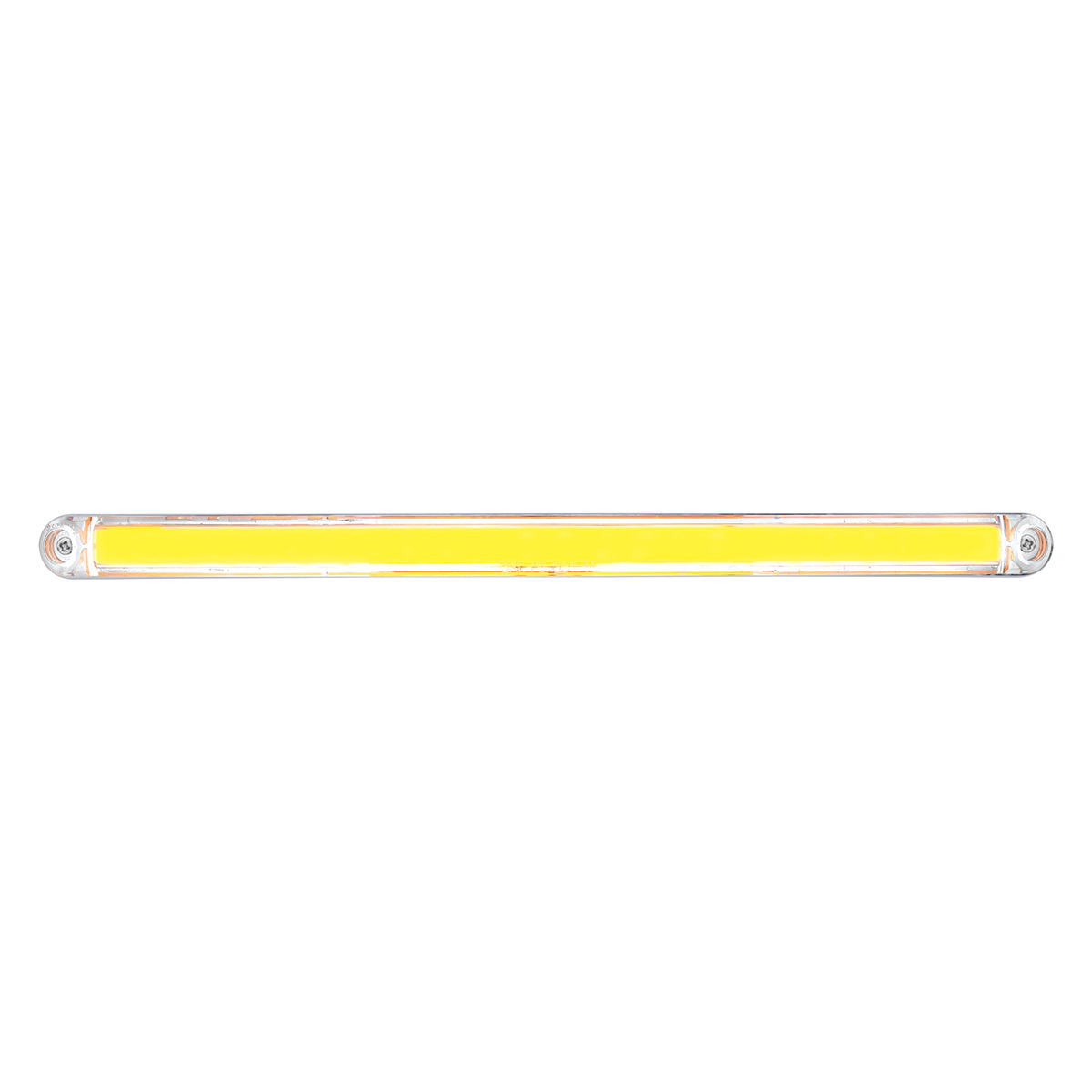 24 LED Dual Function 12" GloLight Bar With Bezel - Amber LED/Clear Lens