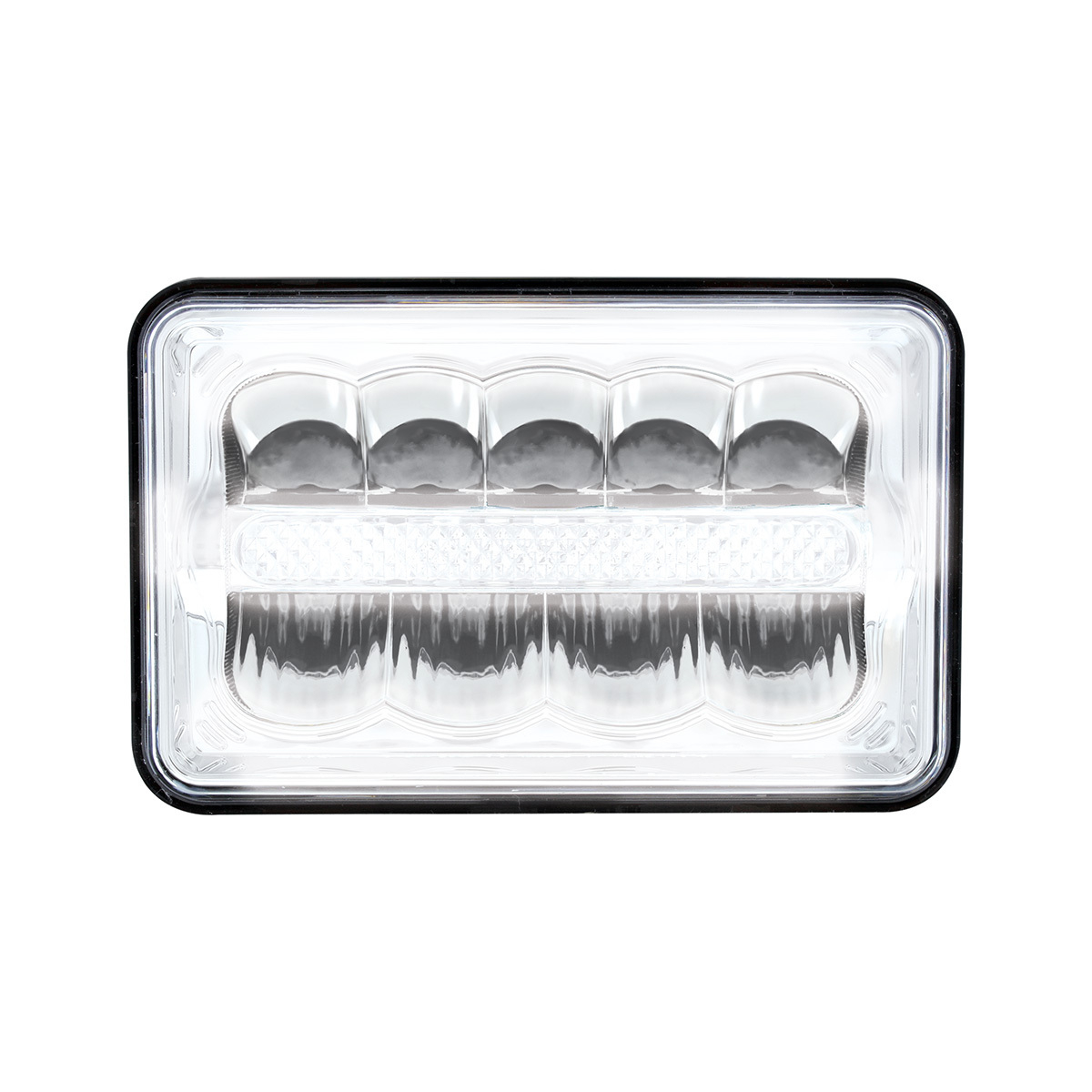 ULTRALIT - 9 High Power LED 4" X 6" Rectangular Light With White Position Light Bar