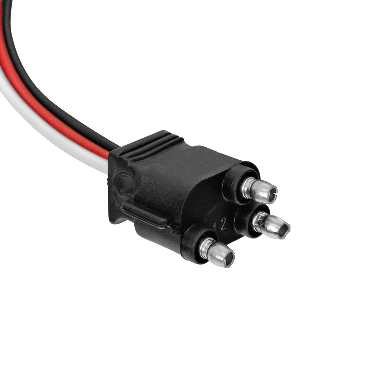 3 Wire Pigtail With 3 Prong Straight Plug - 12" Lead (Bulk)