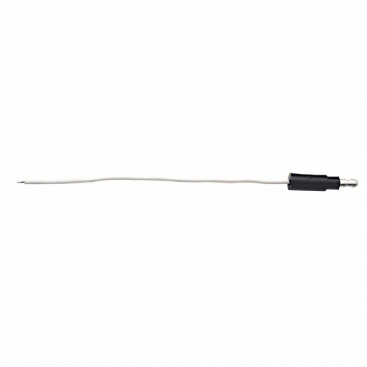 6" Single Lead Wire With .180 Bullet Termination & Stripped End - White (Bulk)