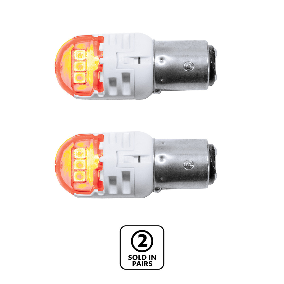 High Power 6 LED 1157 Bulb-Amber (Pair)