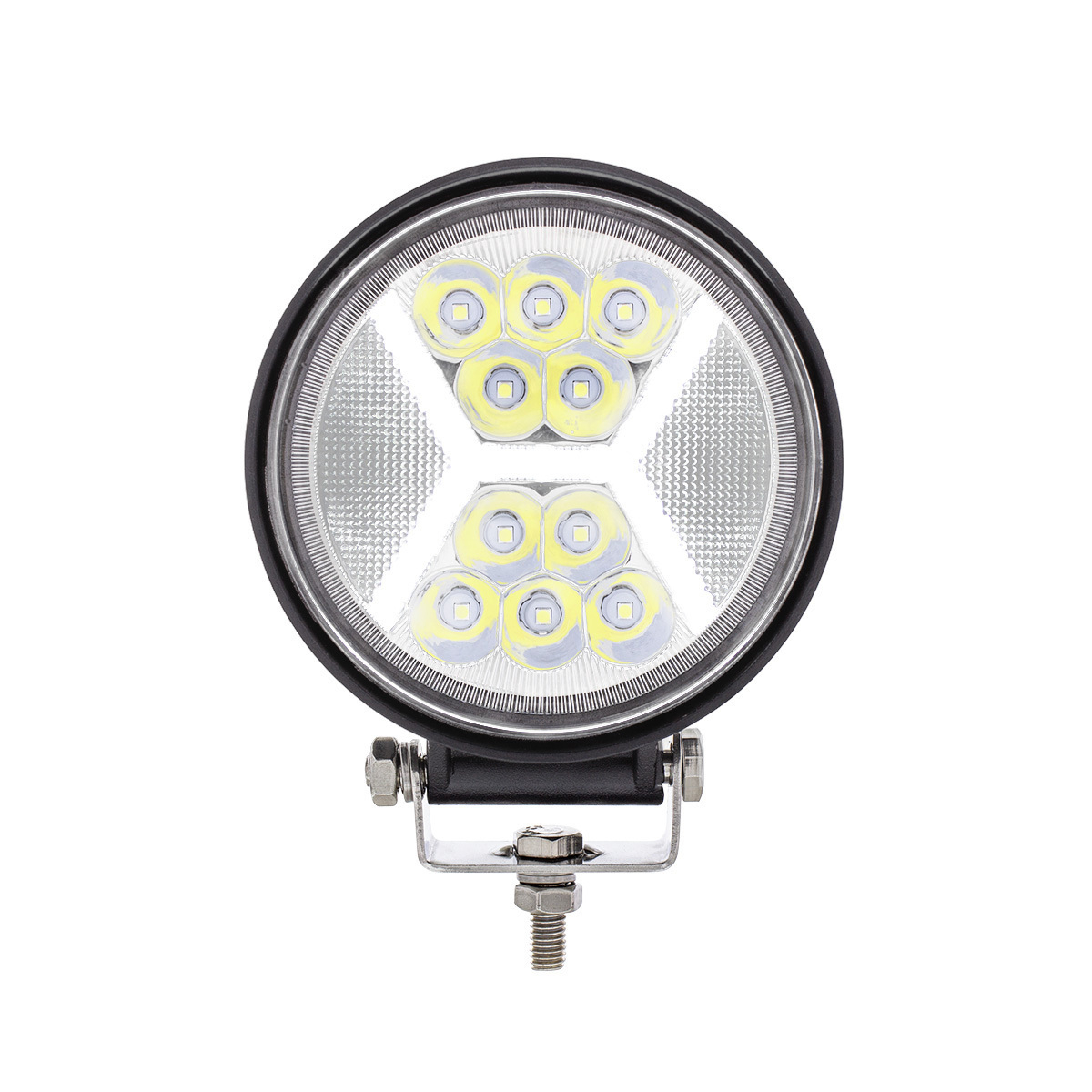 4.5" 24 High Power LED Work Light With "X" White Light Guide