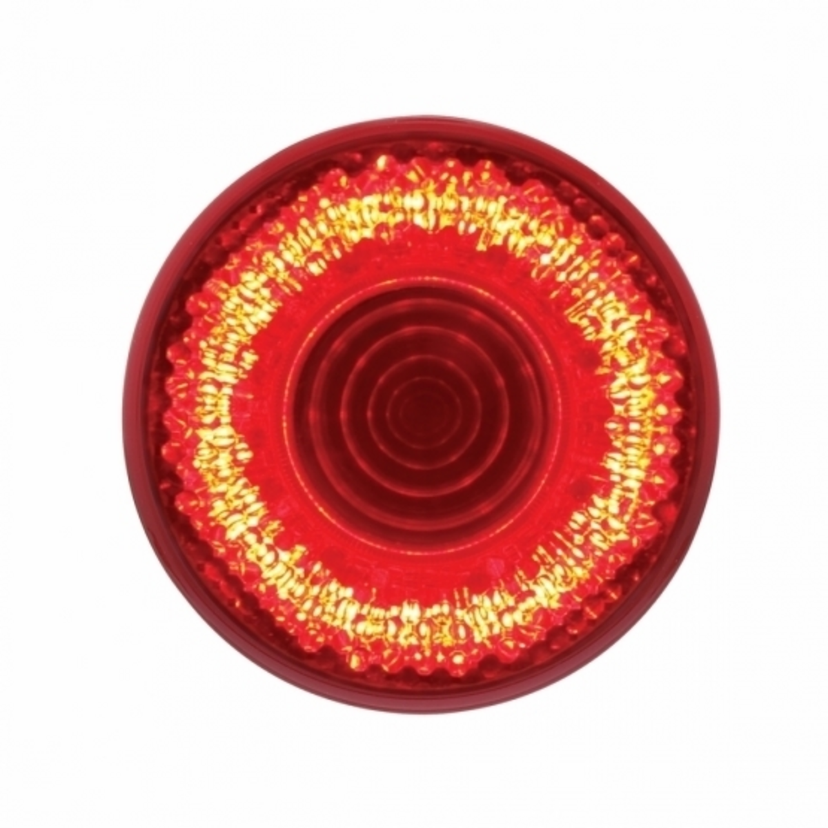 9 LED 2" Round Mirage Light (Clearance/Marker) - Red Led/Red Lens (Bulk)