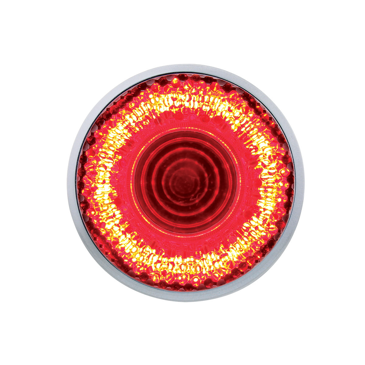 9 LED 2" Round Mirage Light (Clearance/Marker) - Red Led/Clear Lens (Bulk)