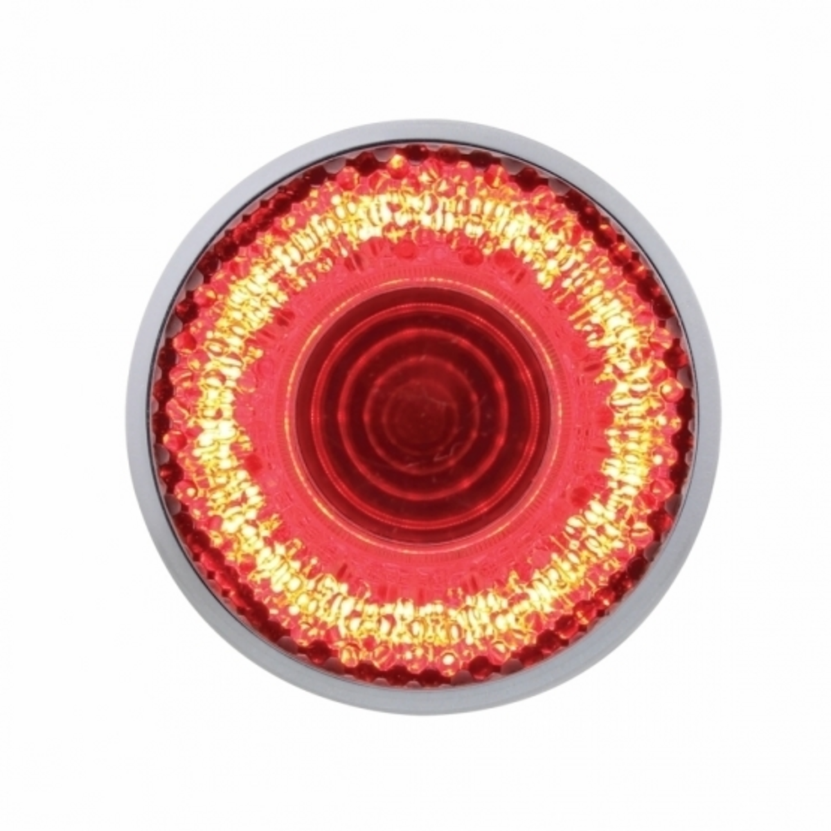 9 LED 2" Round Mirage Light (Clearance/Marker) - Red LED/Clear Lens