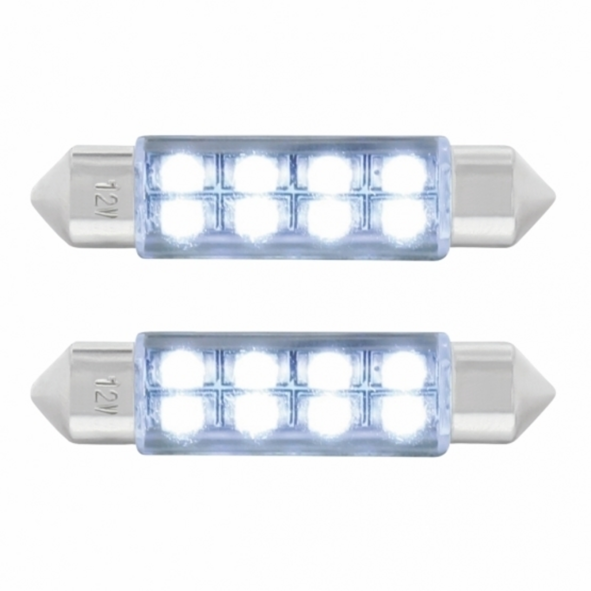 8 SMD High Power Micro LED 211-2 Dome Light Bulb - White (2-Pack)