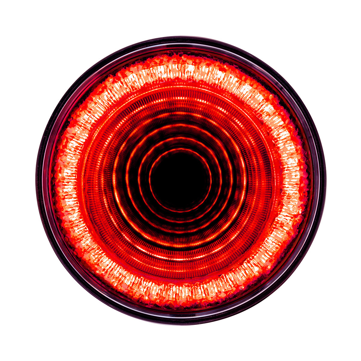 24 LED 4" Round Mirage Light (Stop, Turn & Tail) - Red LED/Red Lens (Bulk)