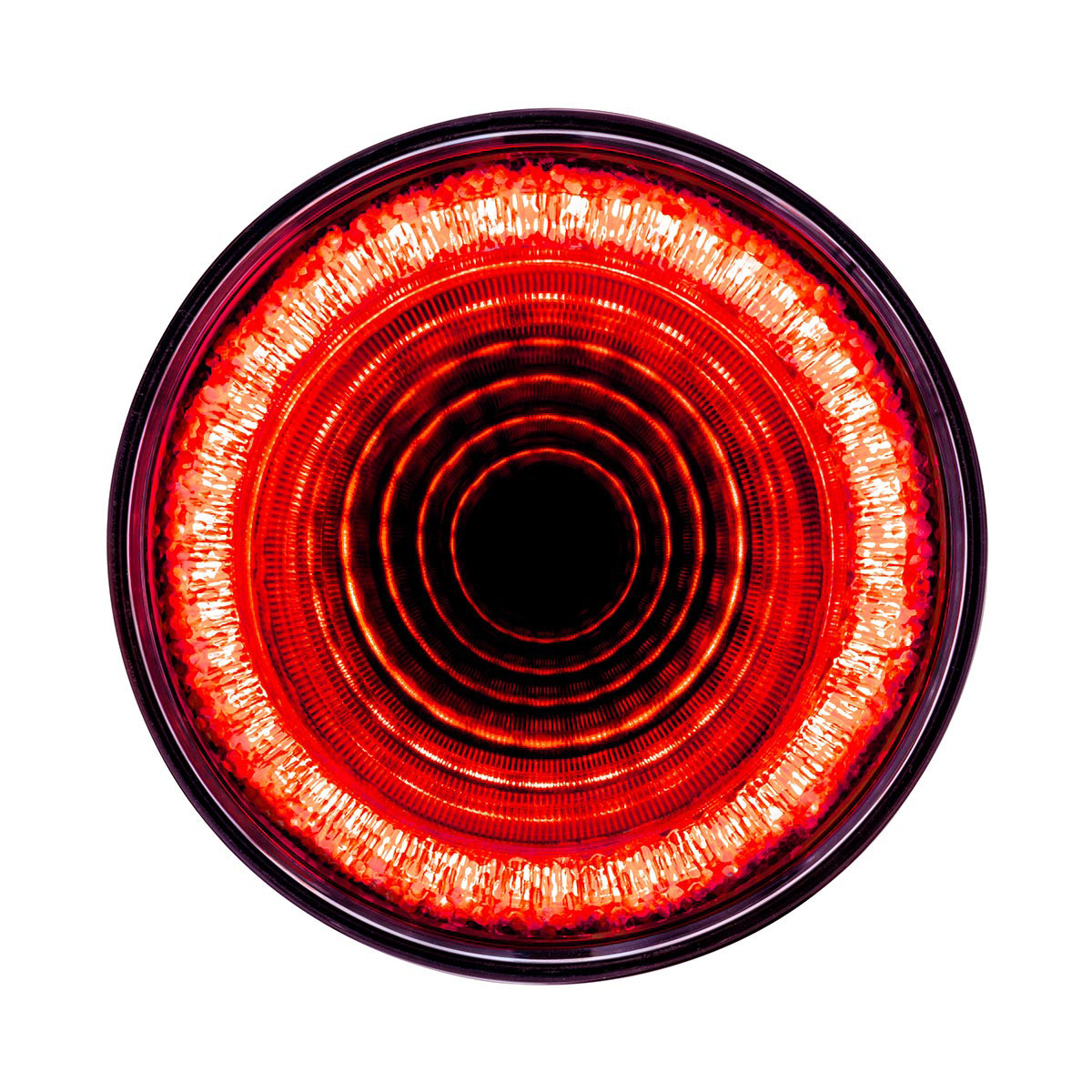 24 LED 4" Round Mirage Light (Stop, Turn & Tail) - Red LED/Red Lens