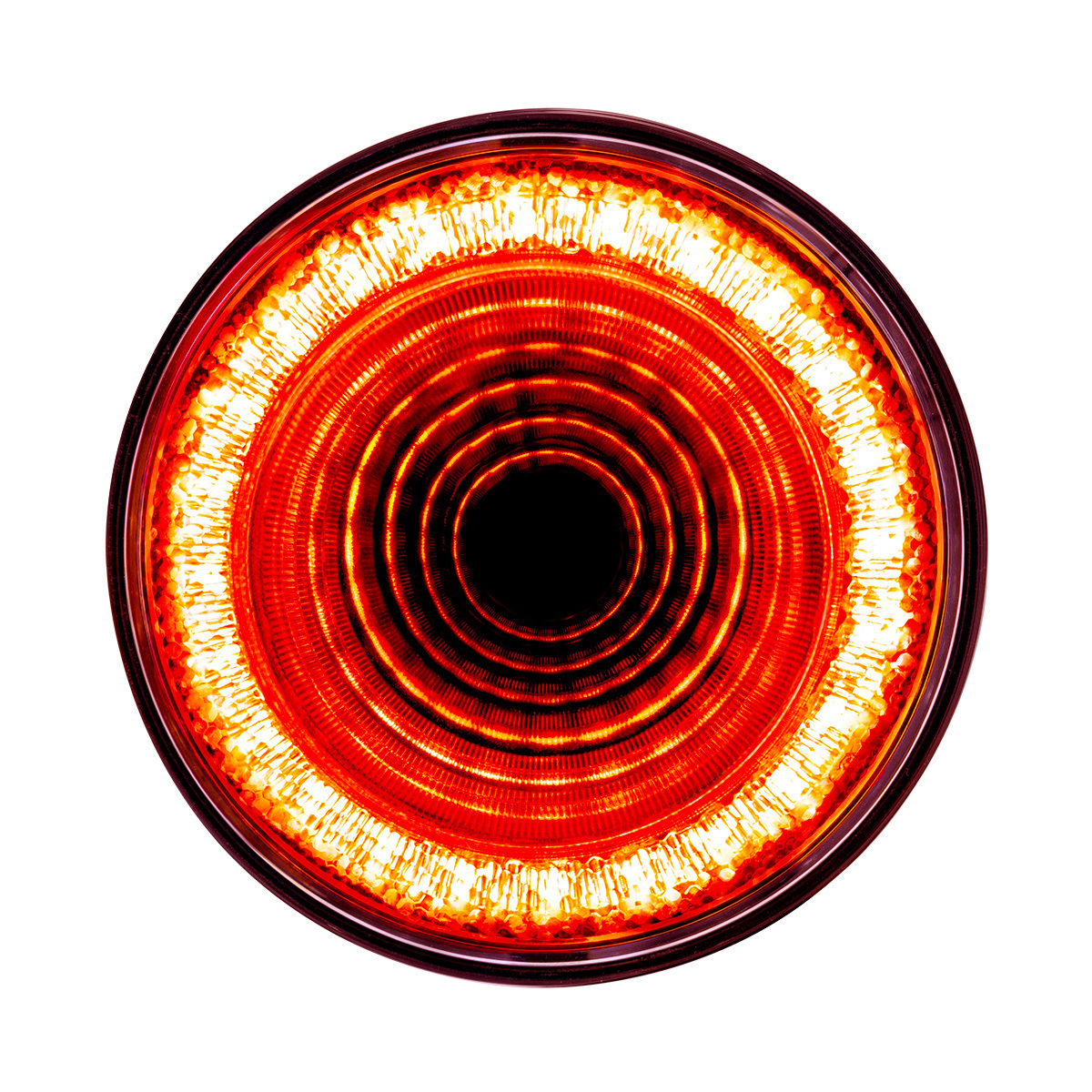 24 LED 4" Round Mirage Light (Stop, Turn & Tail) - Red LED/Clear Lens (Bulk)
