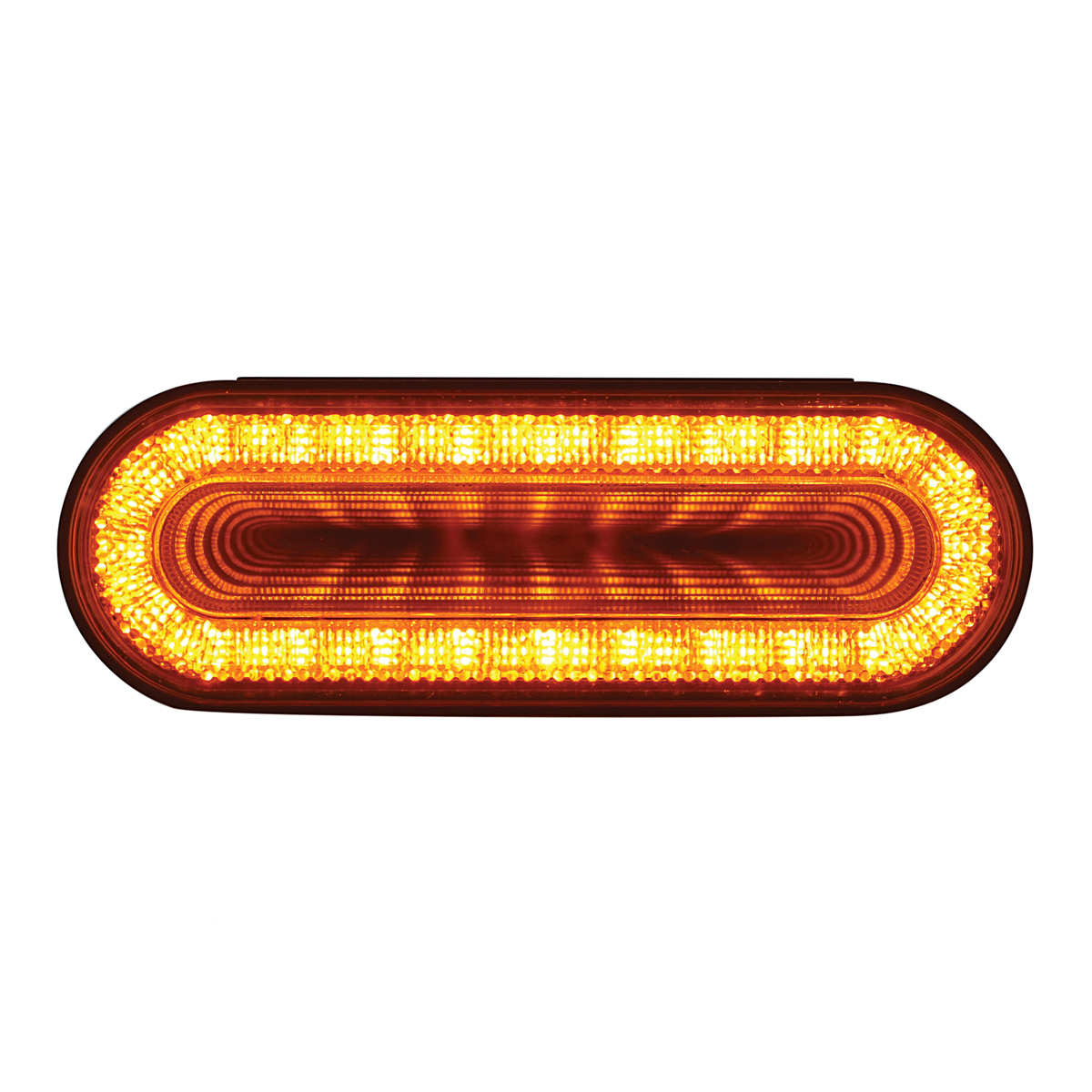 24 LED 6" Oval Mirage Light (Turn Signal) - Amber LED/Amber Lens