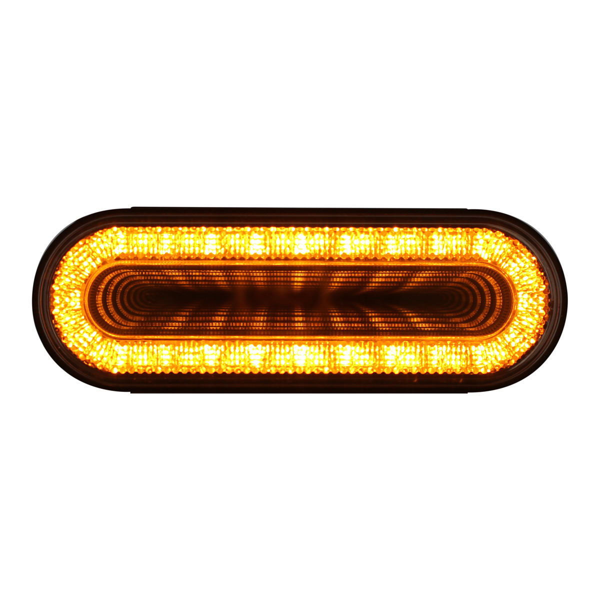 24 LED 6" Oval Mirage Light (Turn Signal) - Amber LED/Clear Lens