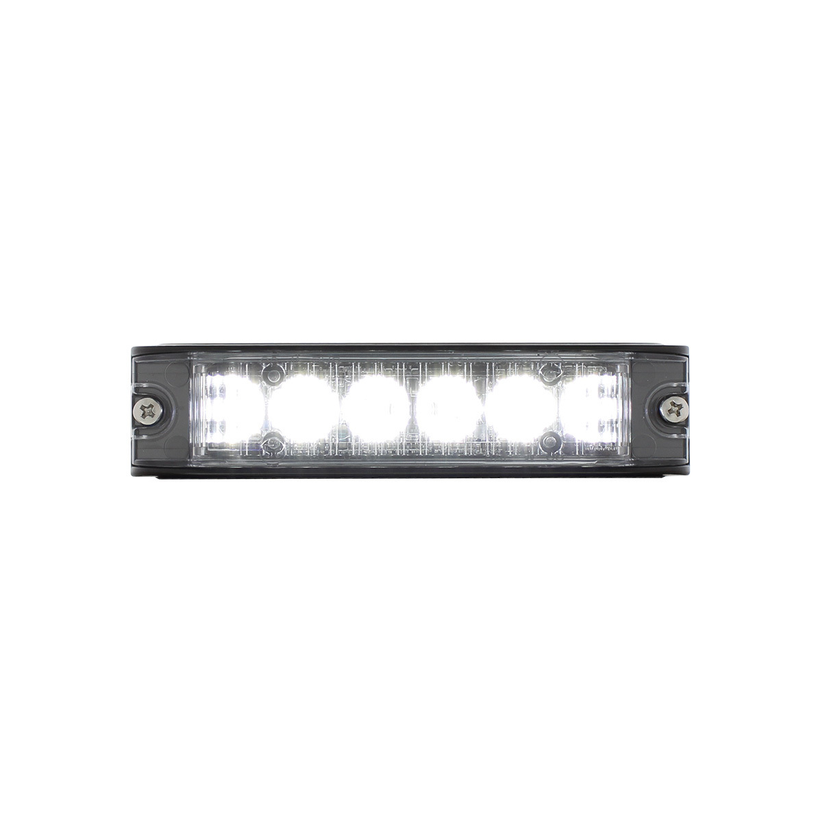 6 High Power LED Low Profile Warning Lighthead - White LED