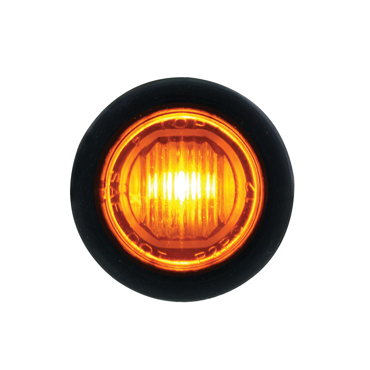 Single SMD LED 3/4" Mini Light (Clearance/Marker) With Rubber Grommet - Amber LED/Amber Lens