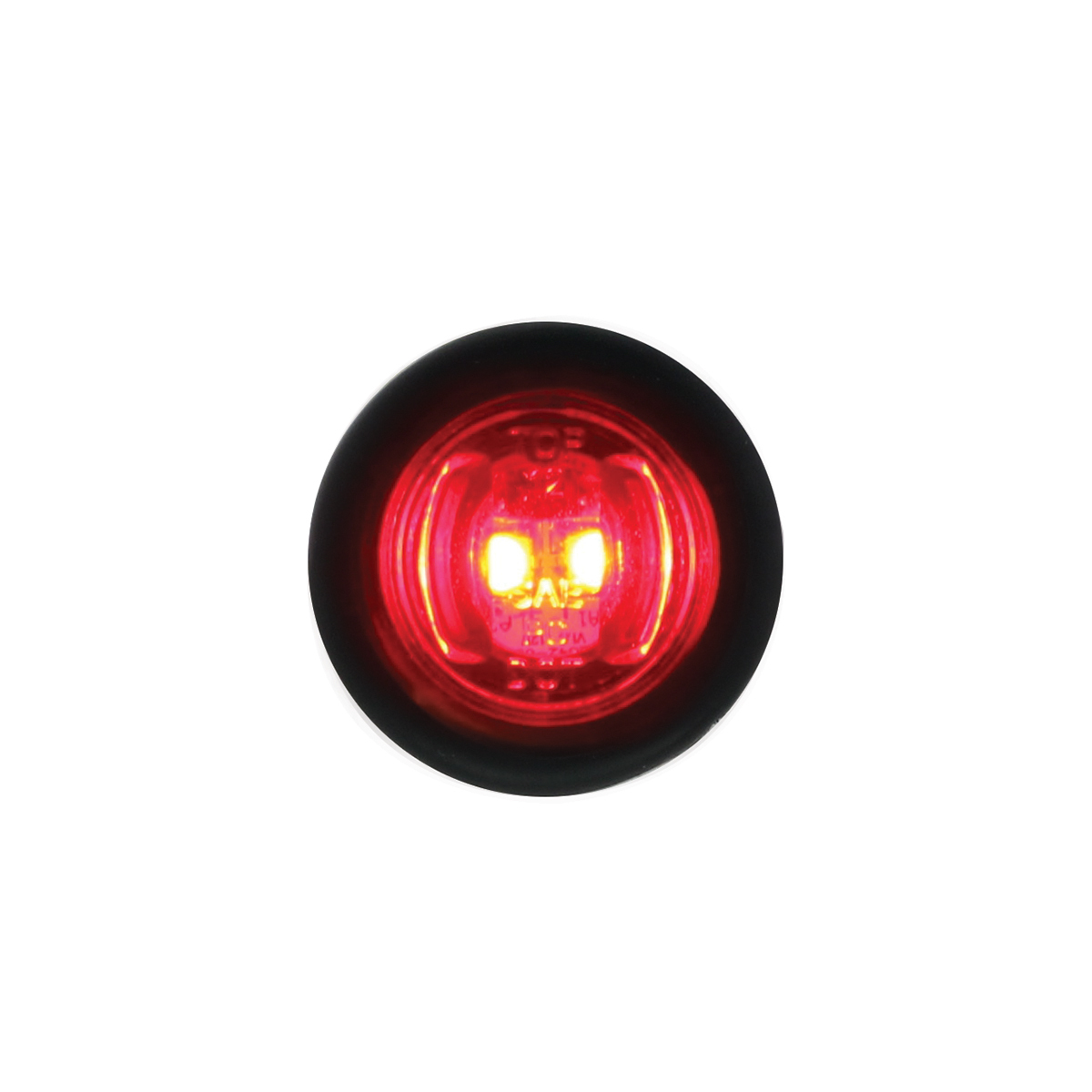 2 LED 3/4" Mini Light (Clearance/Marker) With Rubber Grommet - Red LED/Red Lens (Bulk)