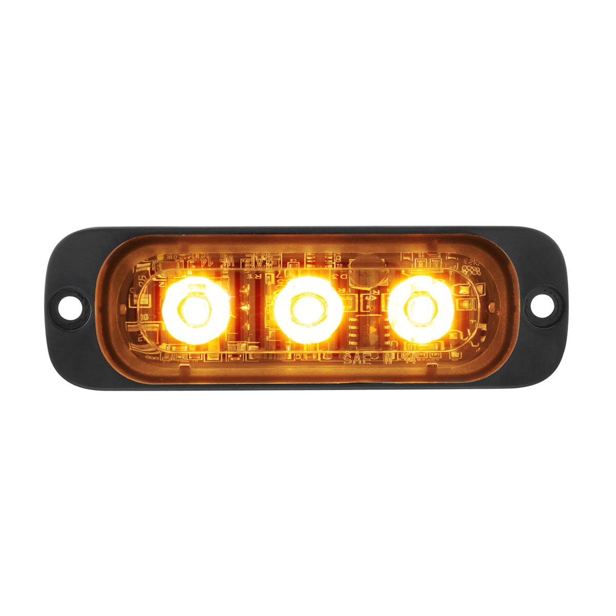 3 High Power LED Super Thin Warning Light - Amber LED (Bulk)