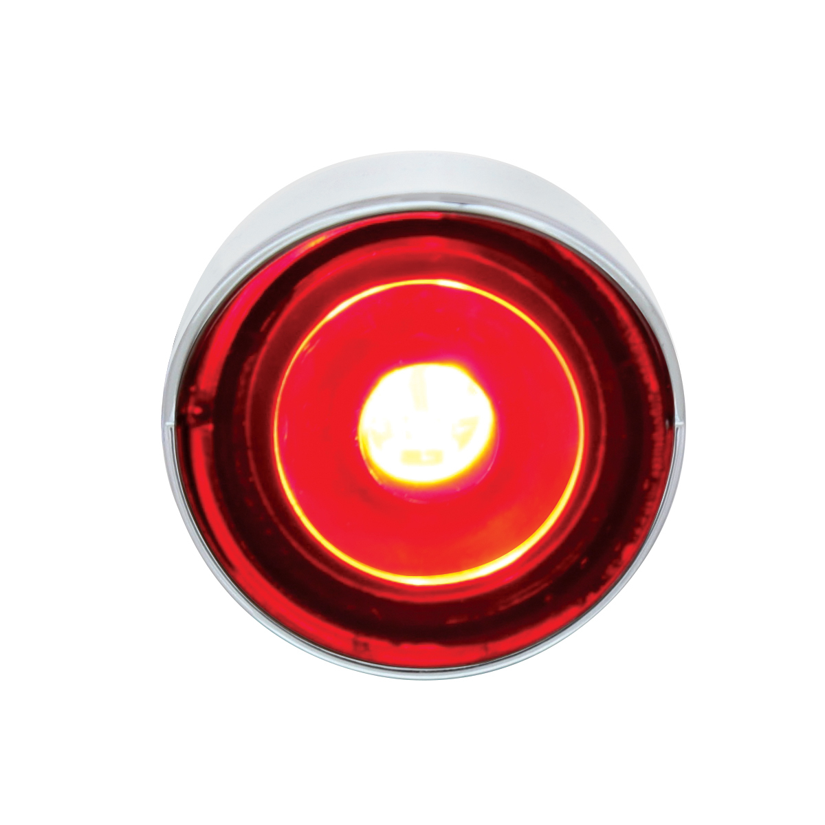 3 High Power LED 1" Light (Clearance/Marker) With Visor - Red LED/Red Lens