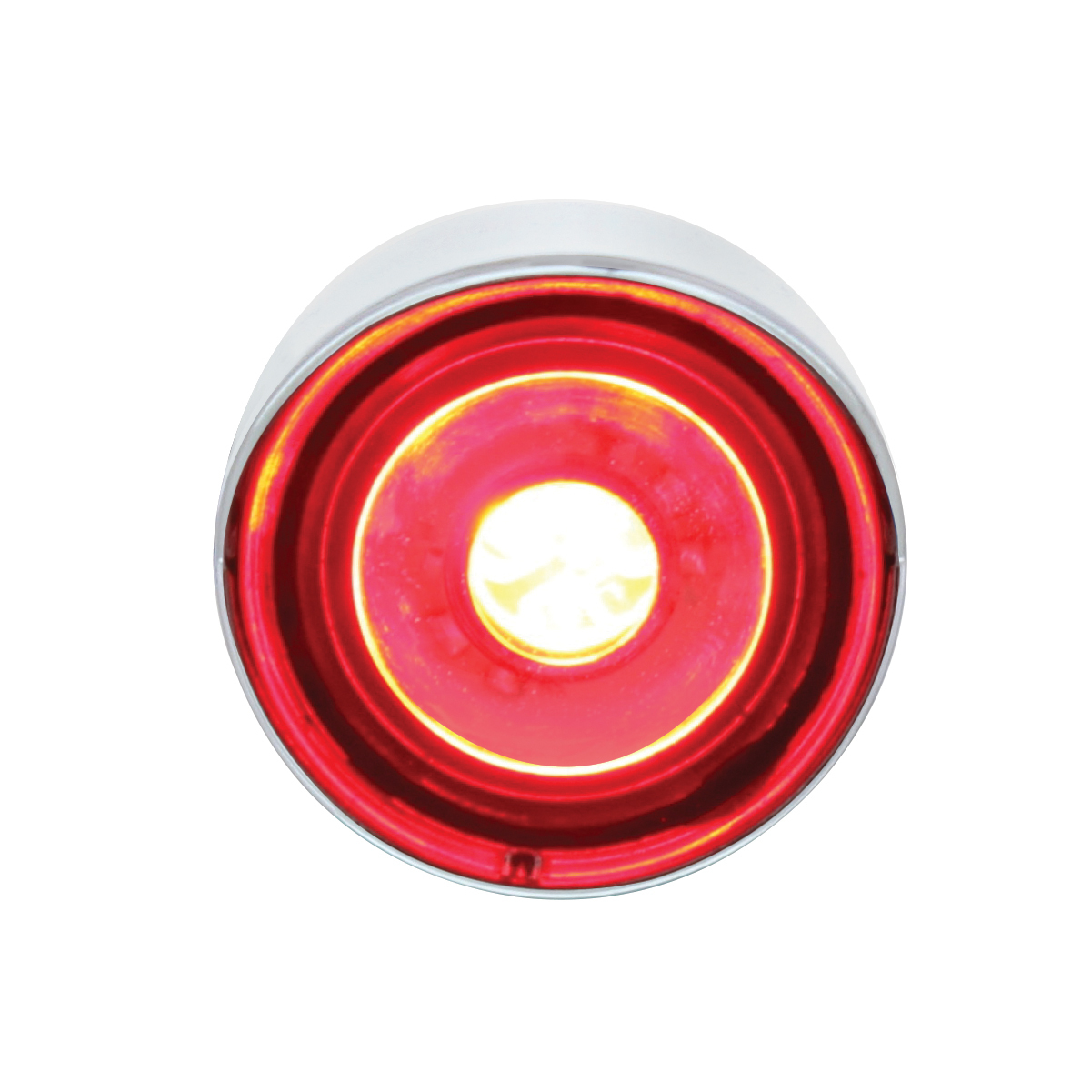 3 High Power LED 1" Light (Clearance/Marker) With Visor - Red LED/Clear Lens