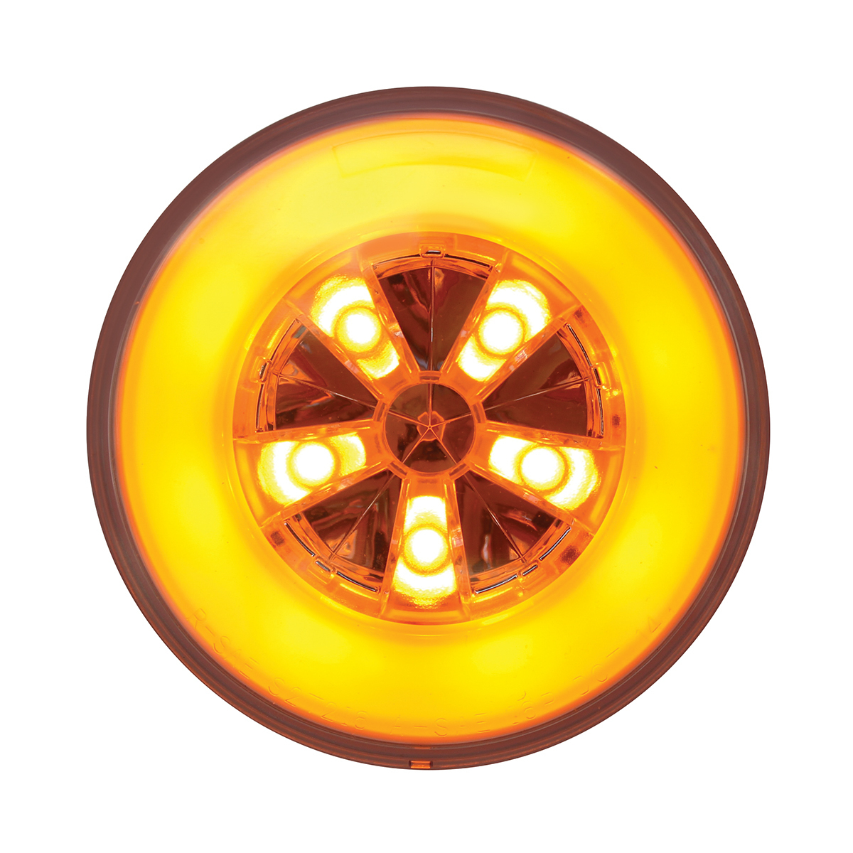18 LED 4" Round GloLight (Turn Signal) - Amber LED/Amber Lens (Bulk)