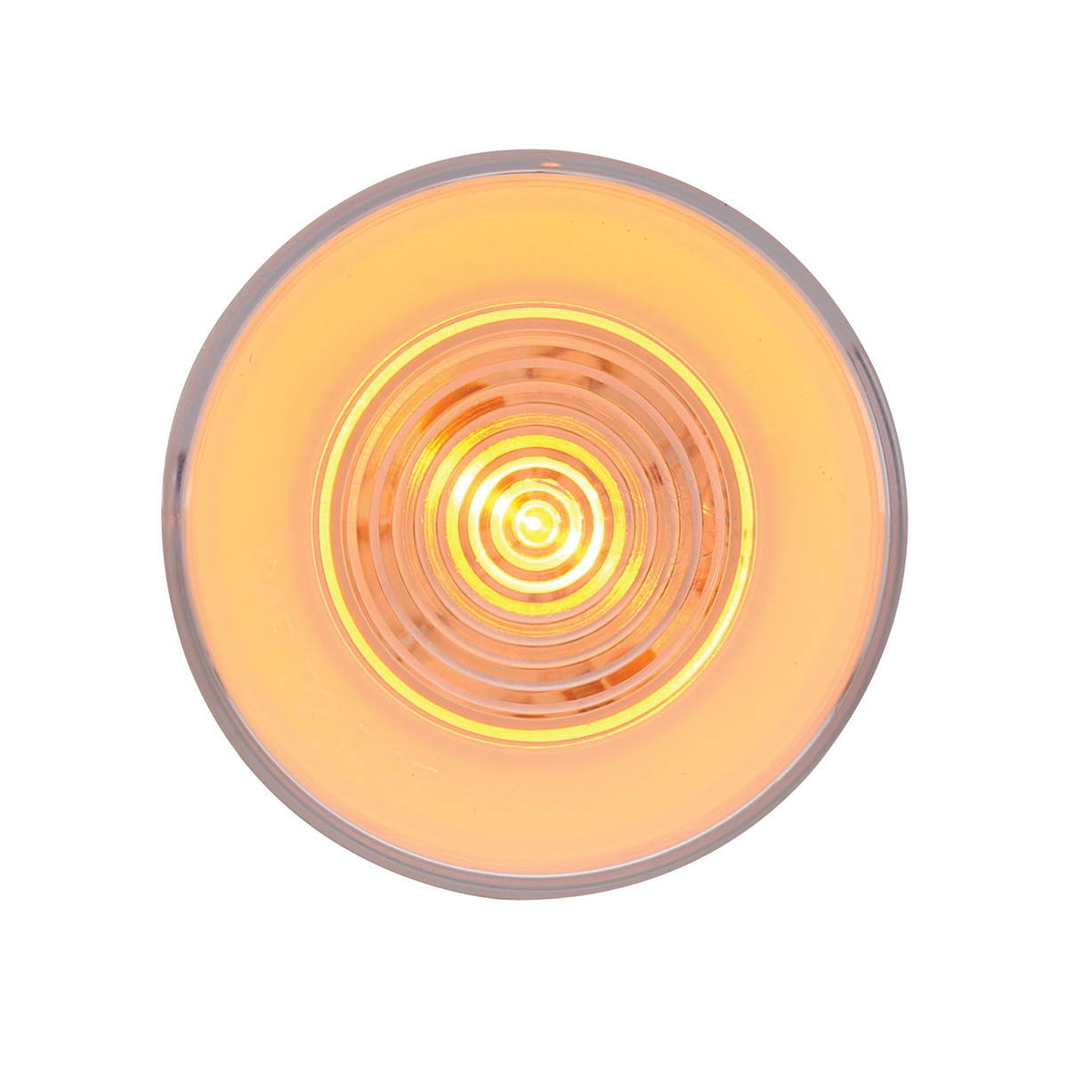 9 LED 2.5" Round GloLight (Clearance/Marker) - Amber LED/Clear Lens