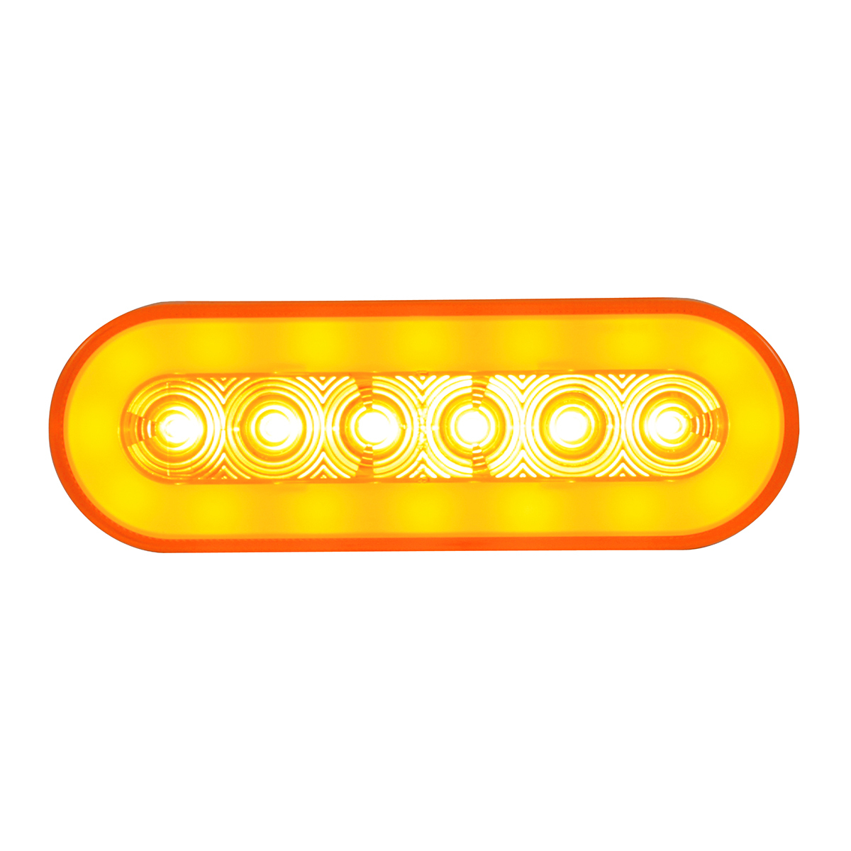 22 LED 6" Oval GloLight (Turn Signal) - Amber LED/Amber Lens
