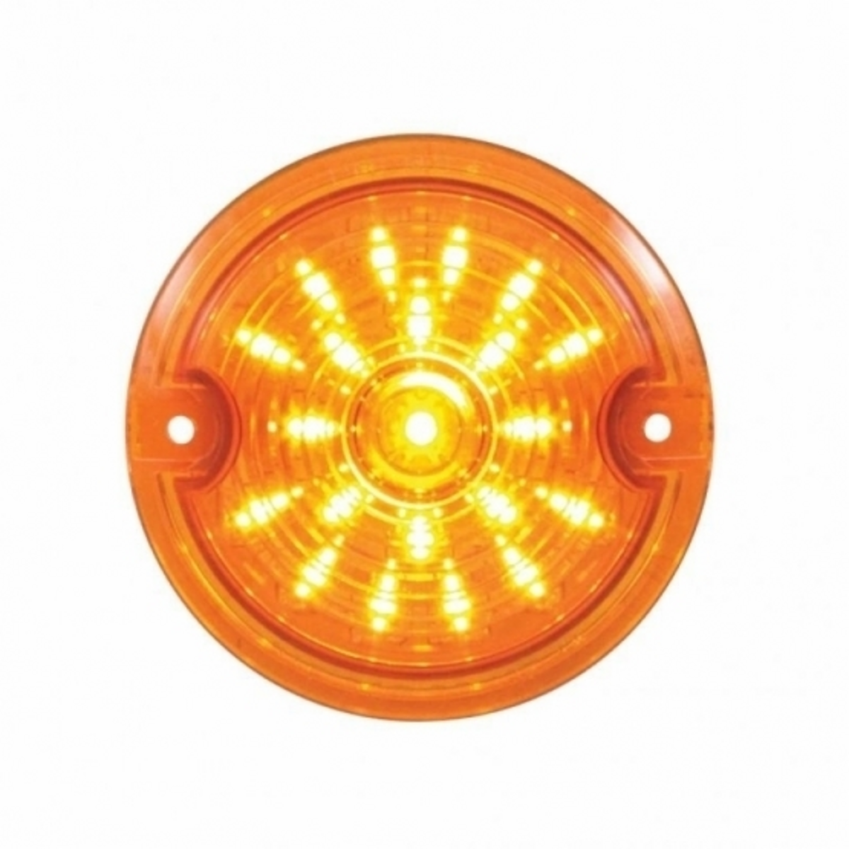 21 LED 3-1/4" Signal Light For Harley Motorcycle With 1156 Plug - Amber LED/Amber Lens