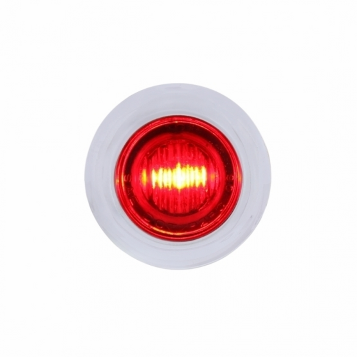 3 LED Dual Function 3/4" Mini Light With Bezel (Clearance/Marker) - Red LED/Red Lens