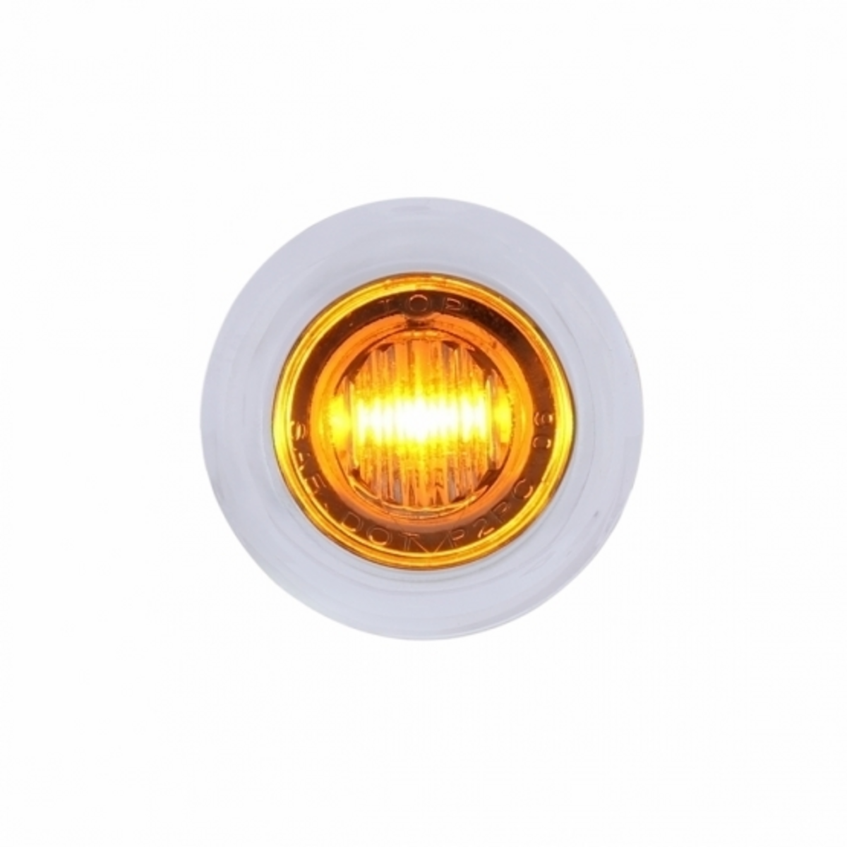 3 LED Dual Function 3/4" Mini Light With Bezel (Clearance/Marker) - Amber LED/Clear Lens