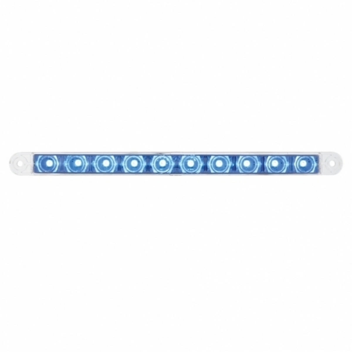 10 LED 9" Dual Function Light Bar - Blue LED/Clear Lens