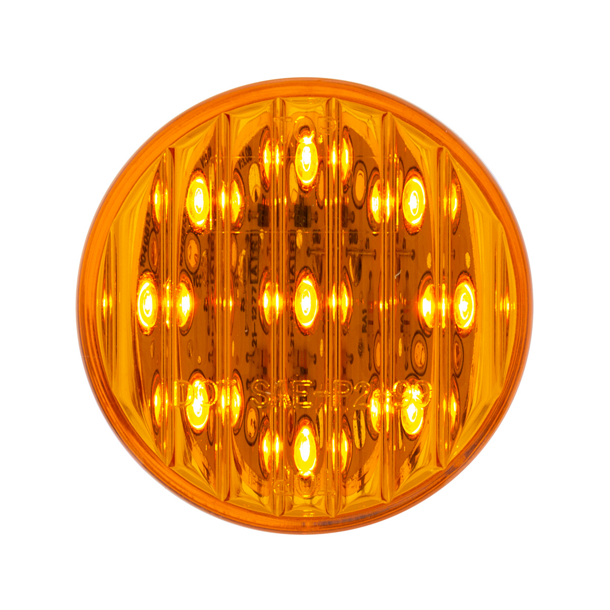 9 LED 2" Round Light (Clearance/Marker) - Amber LED/Amber Lens
