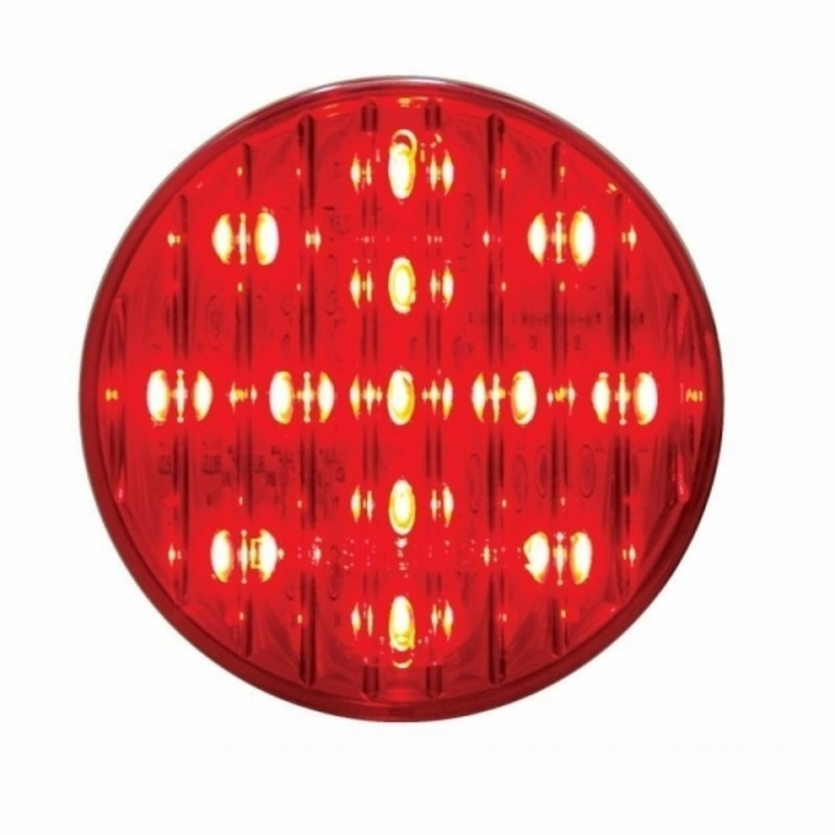 13 LED 2.5" Round Light (Clearance/Marker) - Red LED/Red Lens (Bulk)